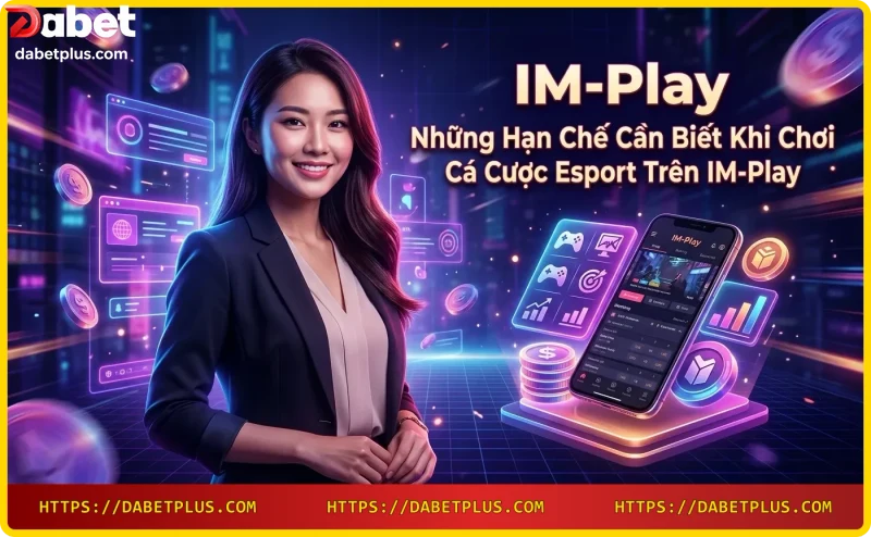 Biểu tượng kết nối yếu và bản đồ hạn chế quốc gia trên nền tảng IM-Play