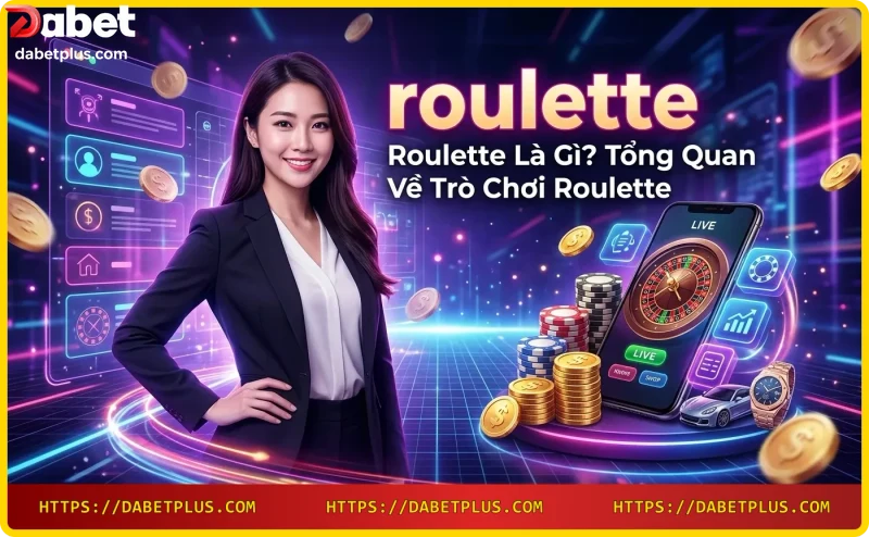 Cận cảnh bánh xe Roulette Châu Âu đang quay, bóng bay lơ lửng, chip casino nhiều màu sắc phía trước