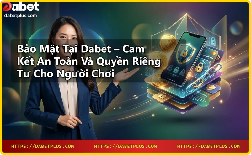 Chính sách bảo mật Dabet – Huy hiệu an ninh kỹ thuật số trên điện thoại
