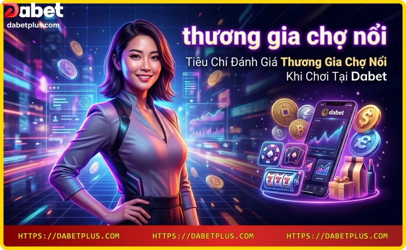 Hình ảnh slot game Thương gia chợ nổi với biểu tượng cảnh báo độ biến động cao
