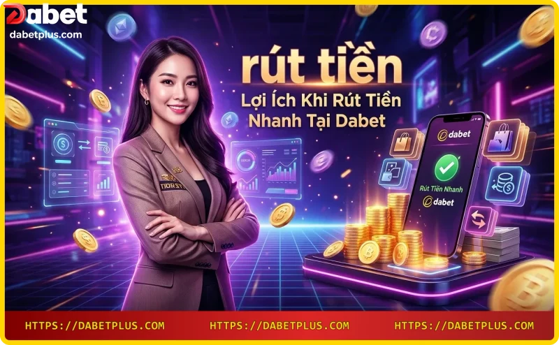 Lợi ích rút tiền nhanh tại Dabet: không phí, nhận tiền trong 15 phút