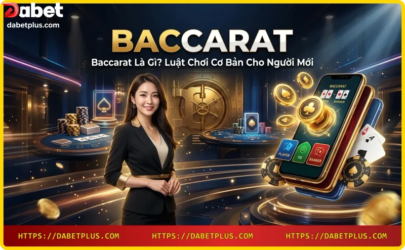 Luật chơi Baccarat cơ bản - bài Player và Banker trên bàn casino