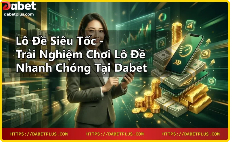 Máy quay số hiện đại với ánh sáng xanh neon và đồng xu vàng bay lơ lửng