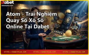 Người chơi đang trải nghiệm quay số Atom trên điện thoại thông minh