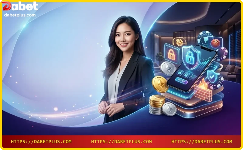 So sánh bảo mật Dabet – Cân vàng với khiên bảo vệ và biểu tượng an ninh